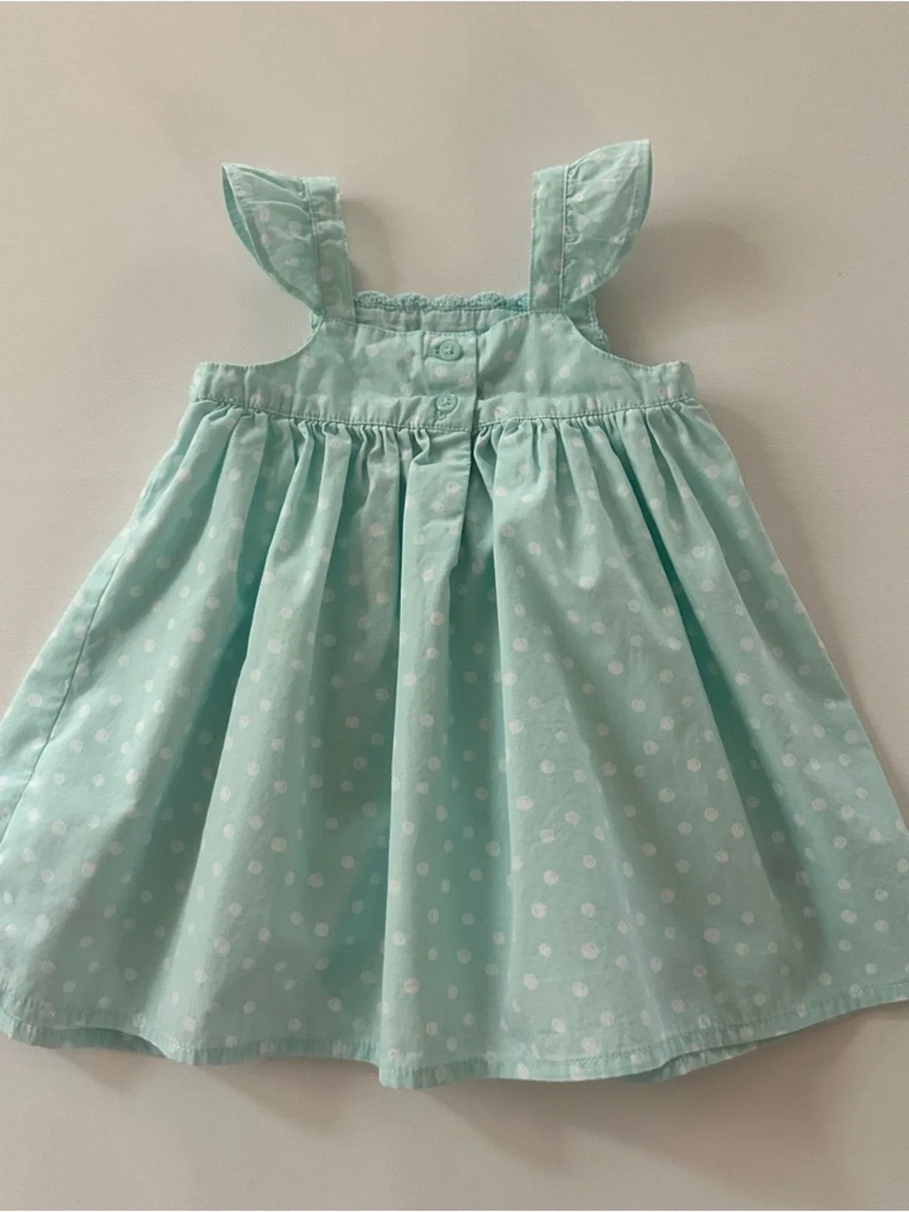 Gymboree 3-6 Months Baby Girl Polka Dot Sundress Fish Embroidery
